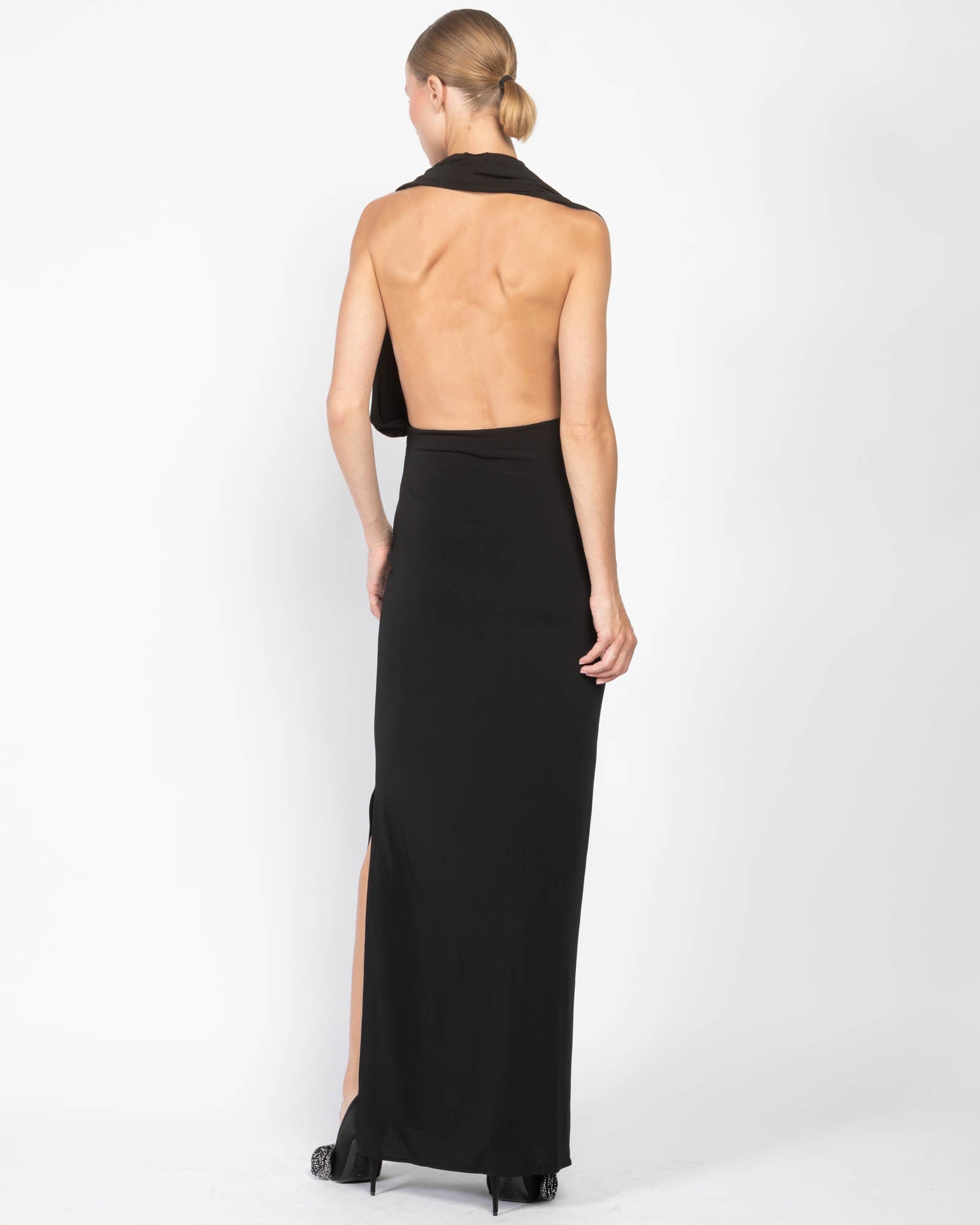 MAGDA BUTRYM Plunge Halter Neck Dress