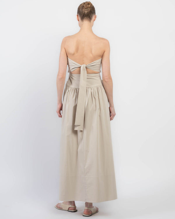 Gather Strapless Tie Dress