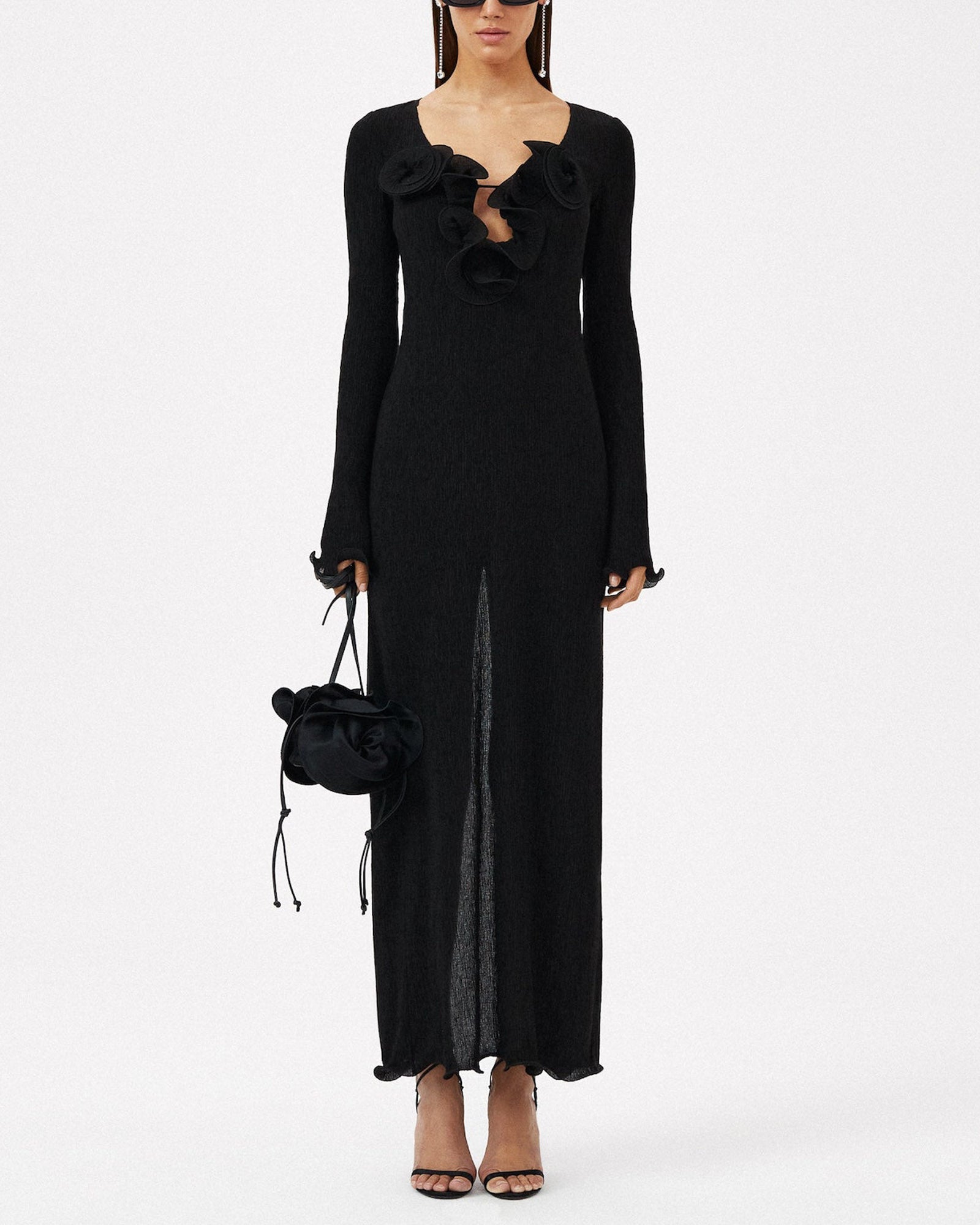 Shirred Floral Dress