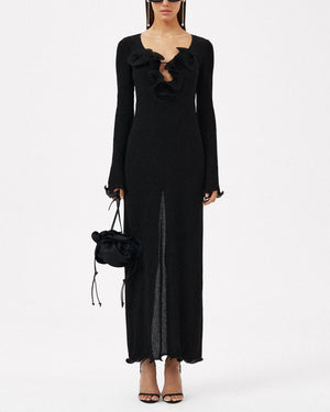 Shirred Floral Dress