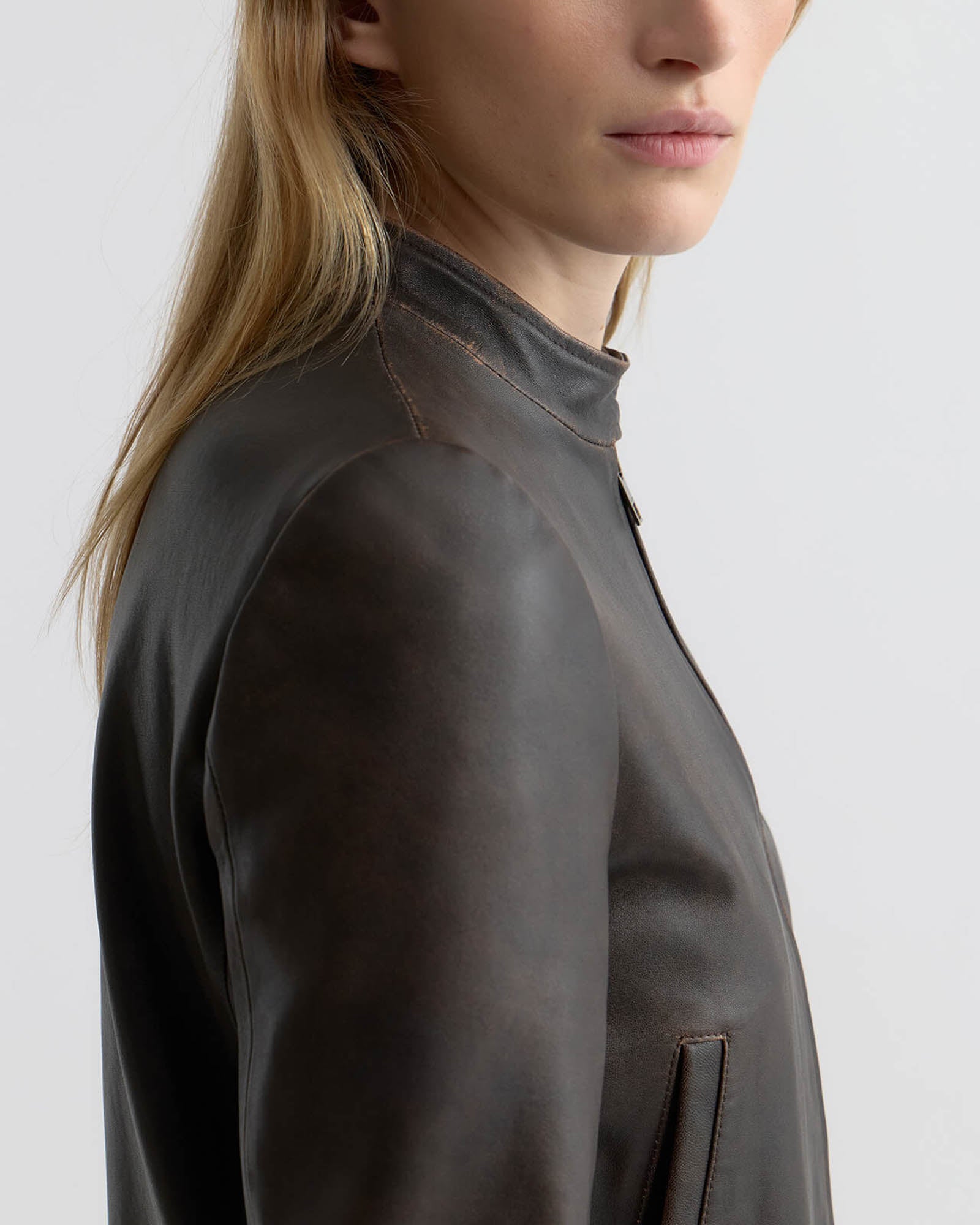 Nico Shrunken Leather Jacket