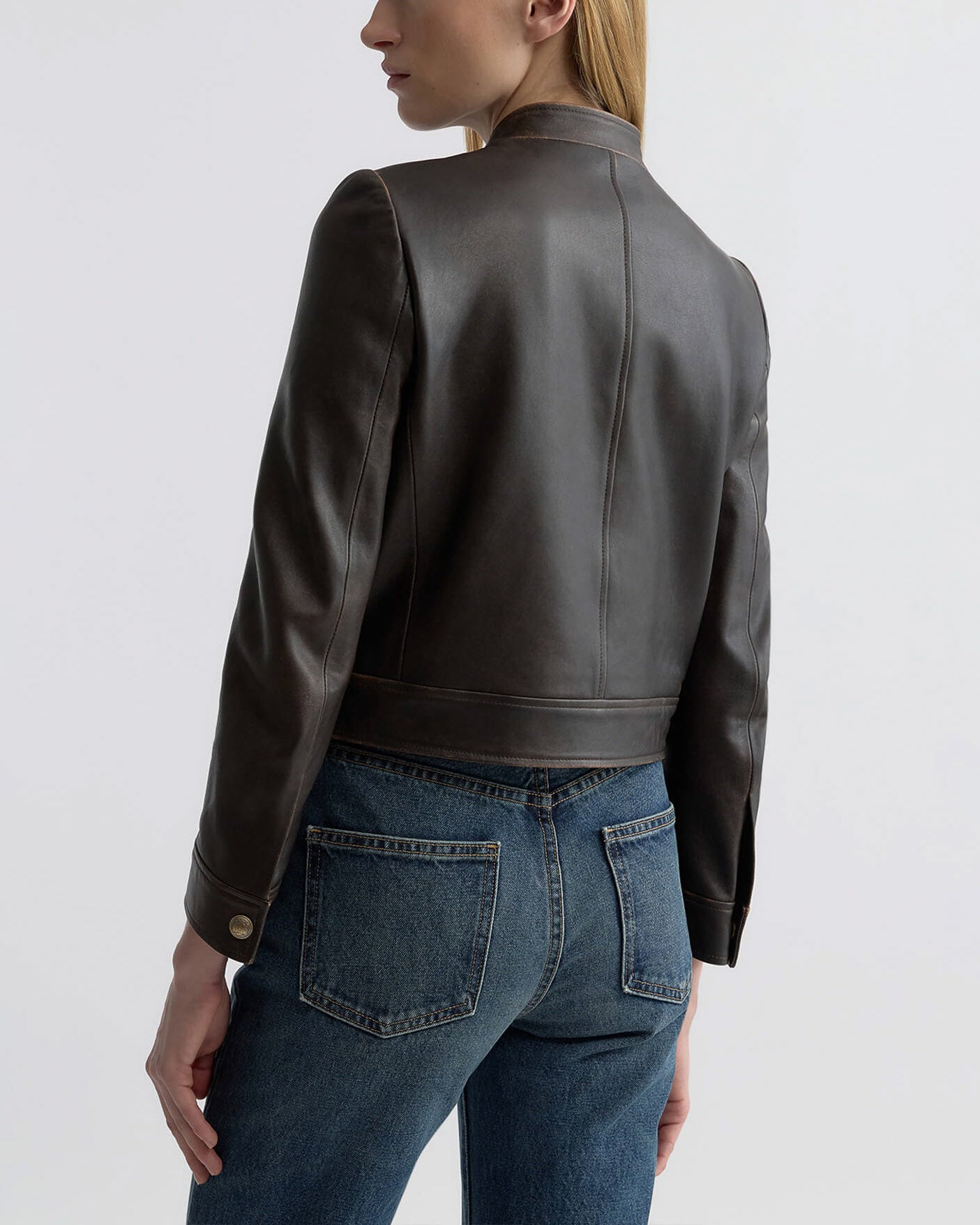 Nico Shrunken Leather Jacket