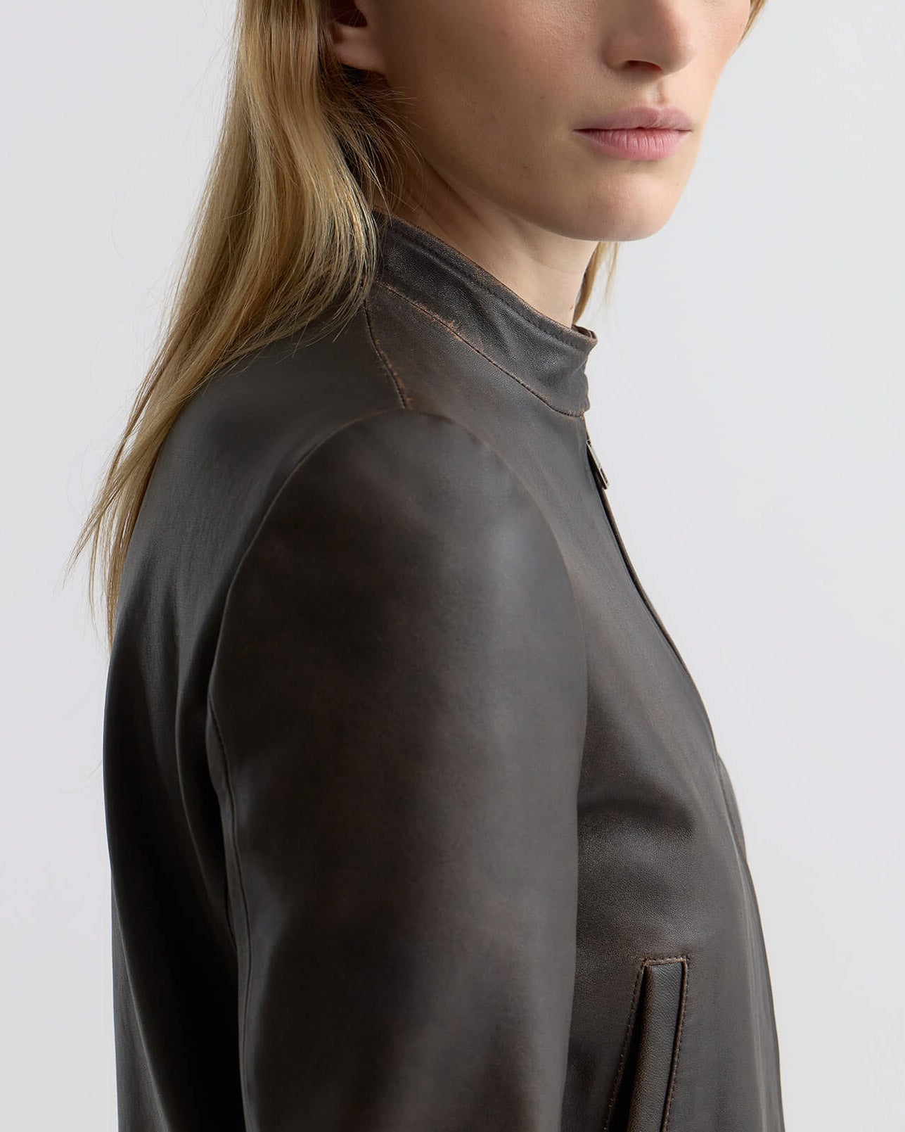 Nico Shrunken Leather Jacket