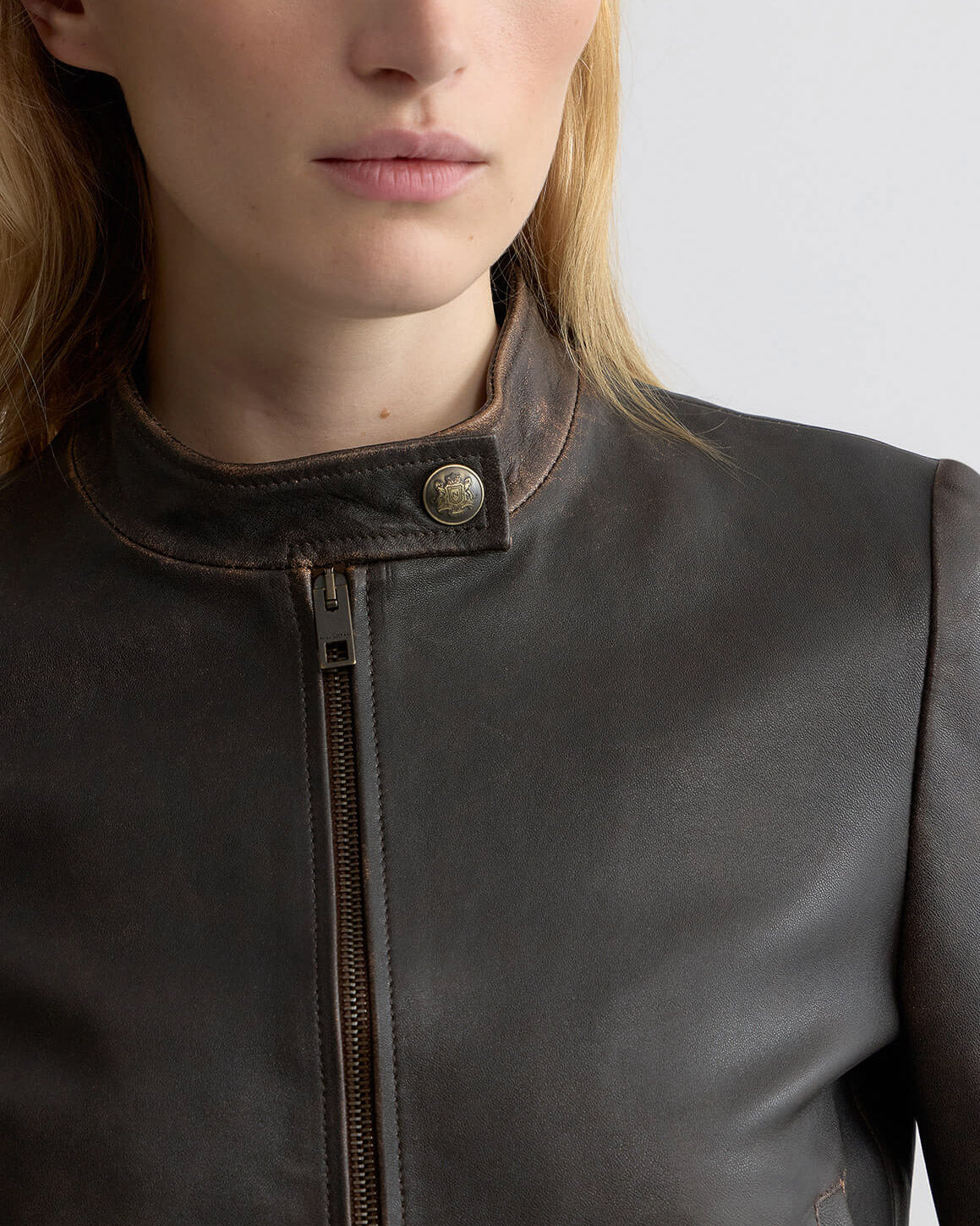 Nico Shrunken Leather Jacket