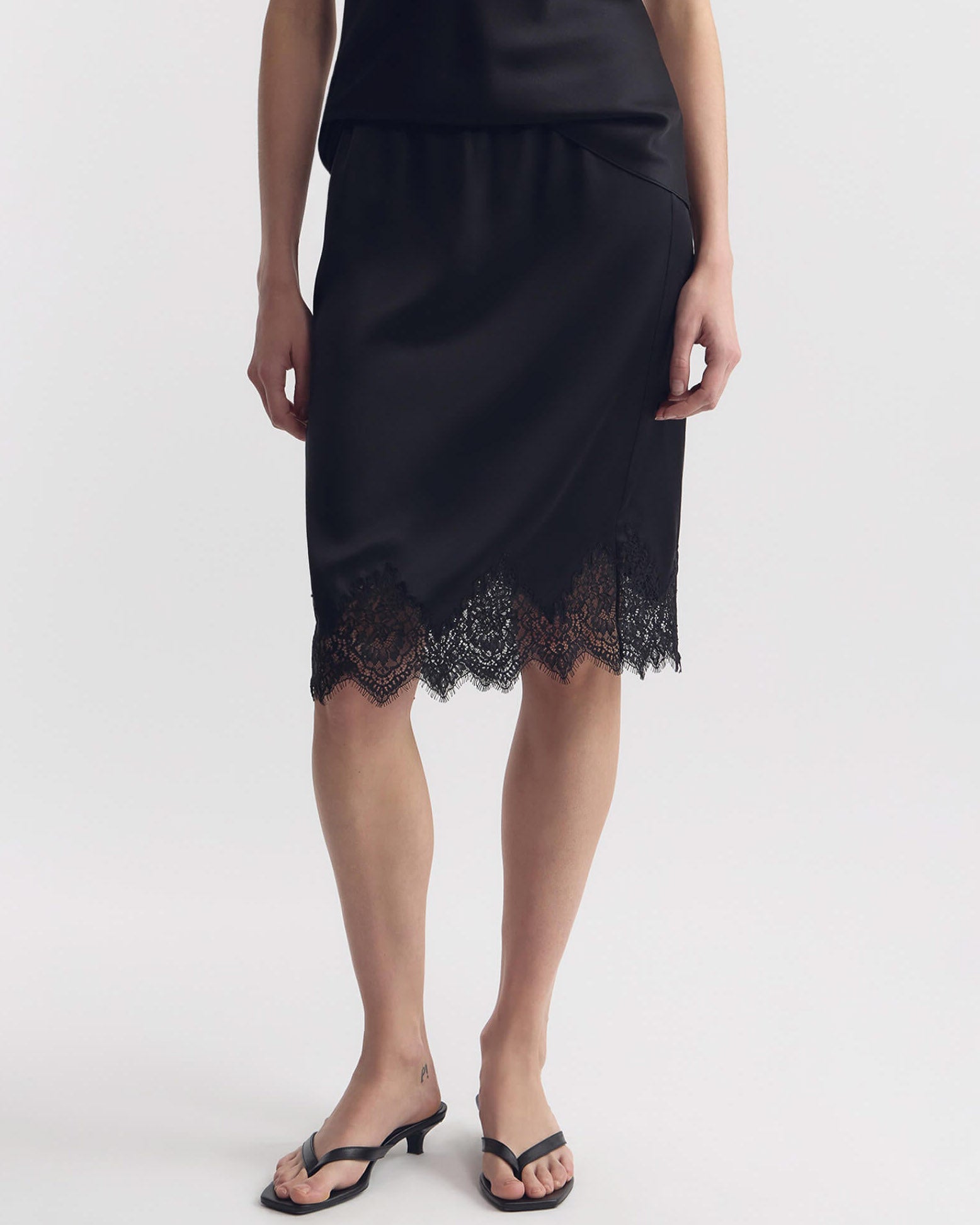 Thea Lace Silk Skirt