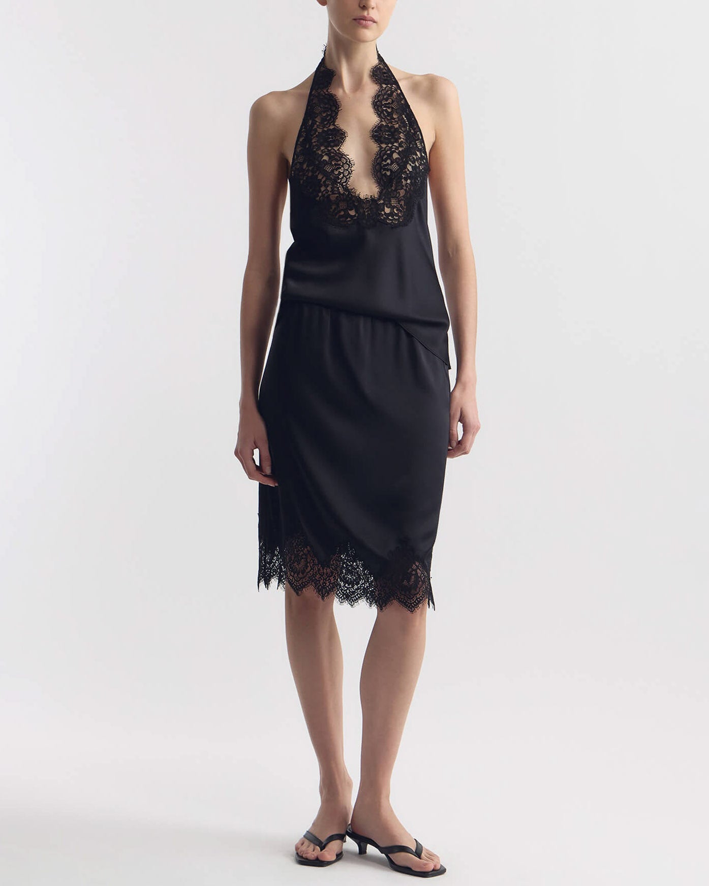 Thea Lace Silk Skirt