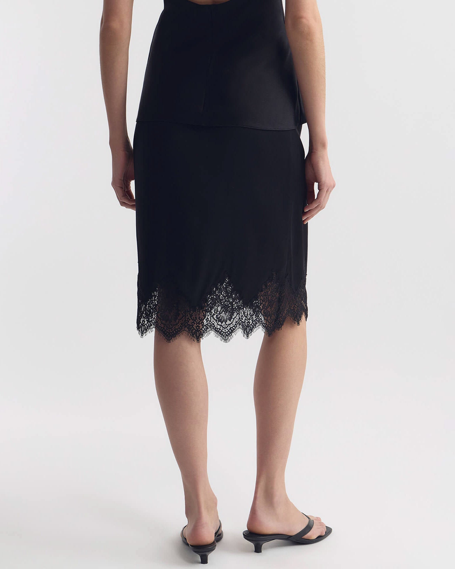 Thea Lace Silk Skirt