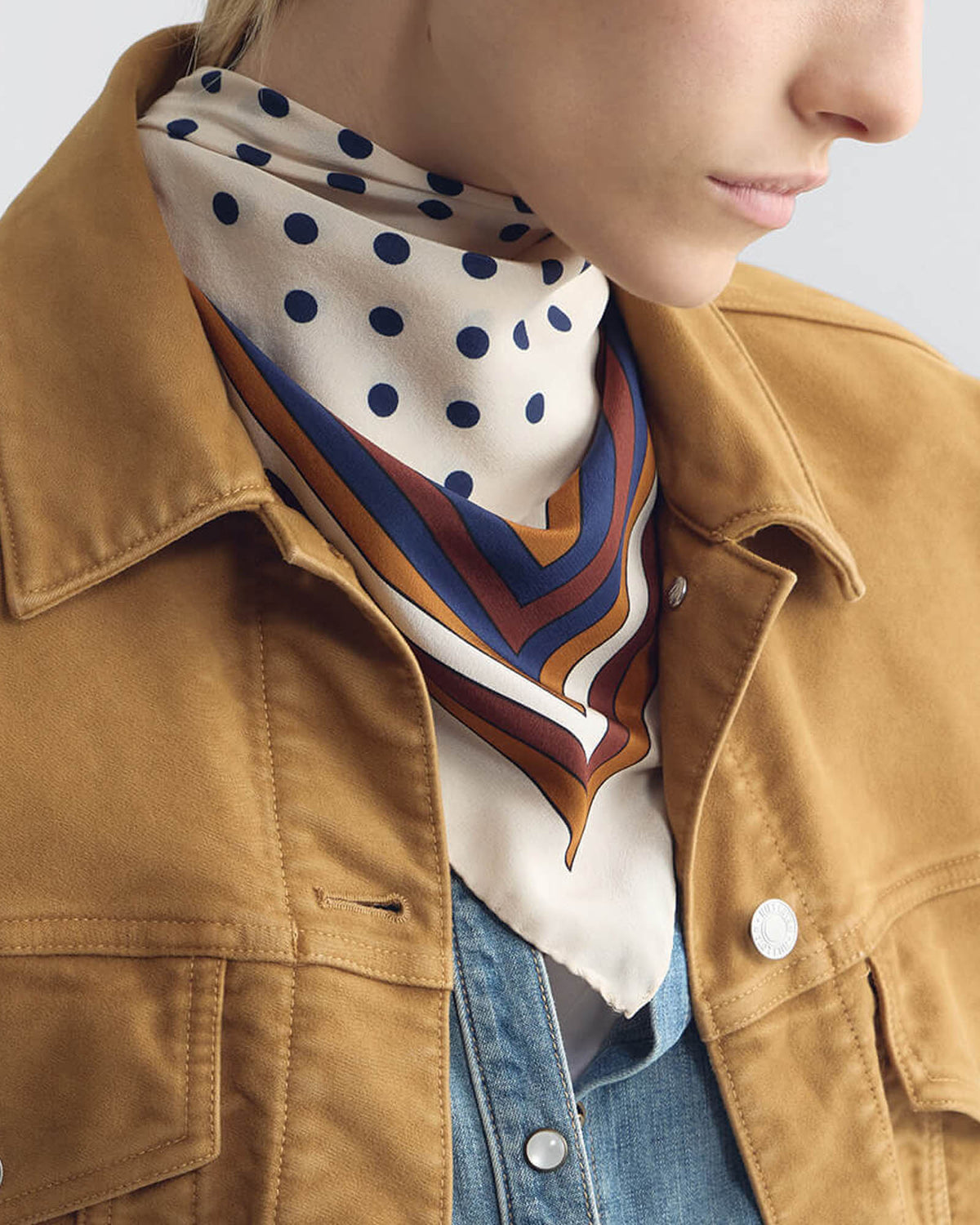Vintage Polka Dot Scarf