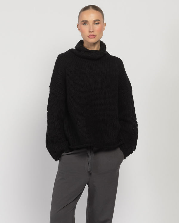 Cable Turtleneck Sweater