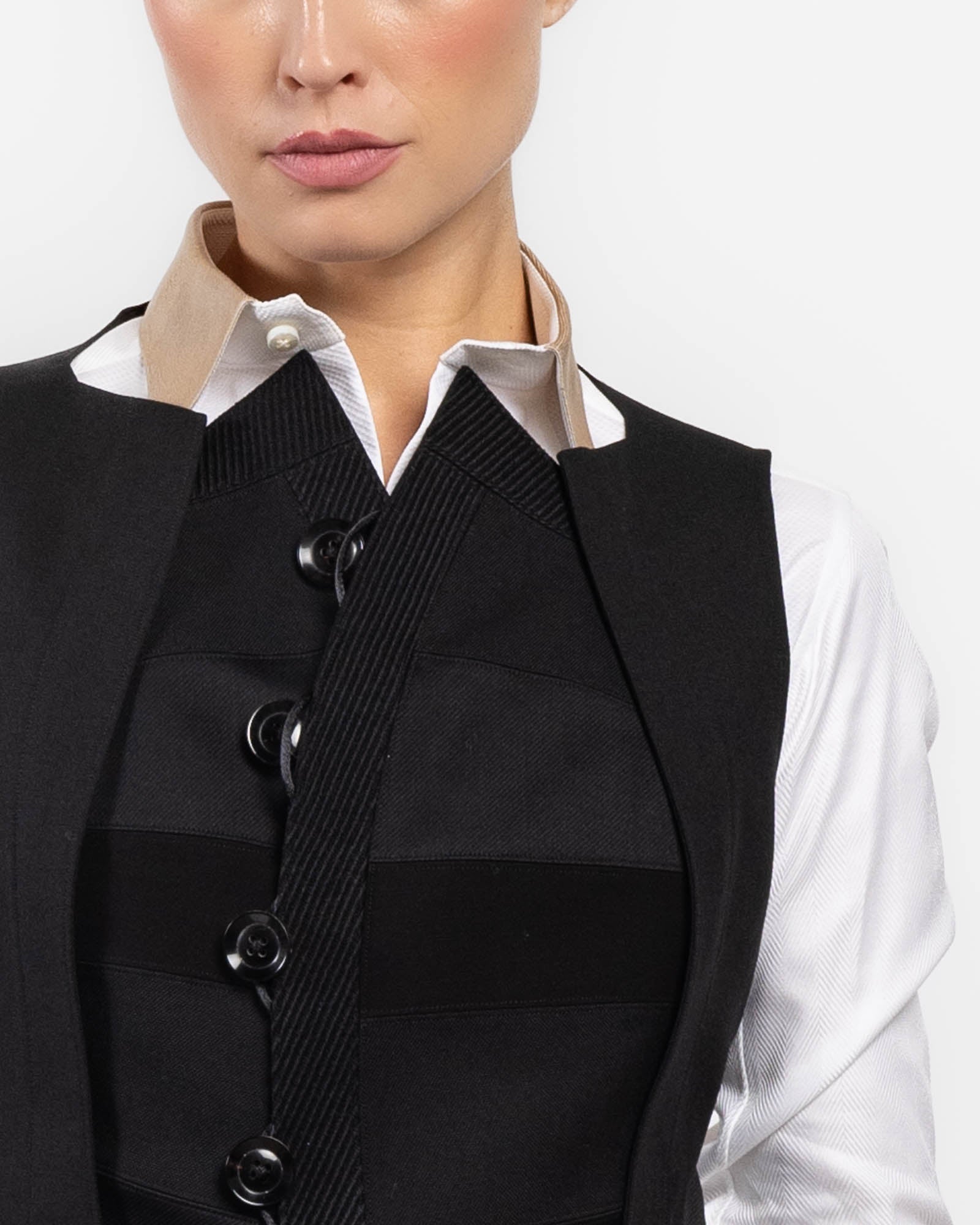 Gilet à coupe horizontale