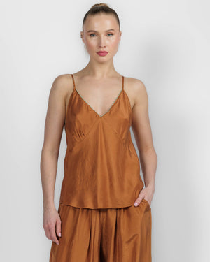 Habotai Embroidered Top