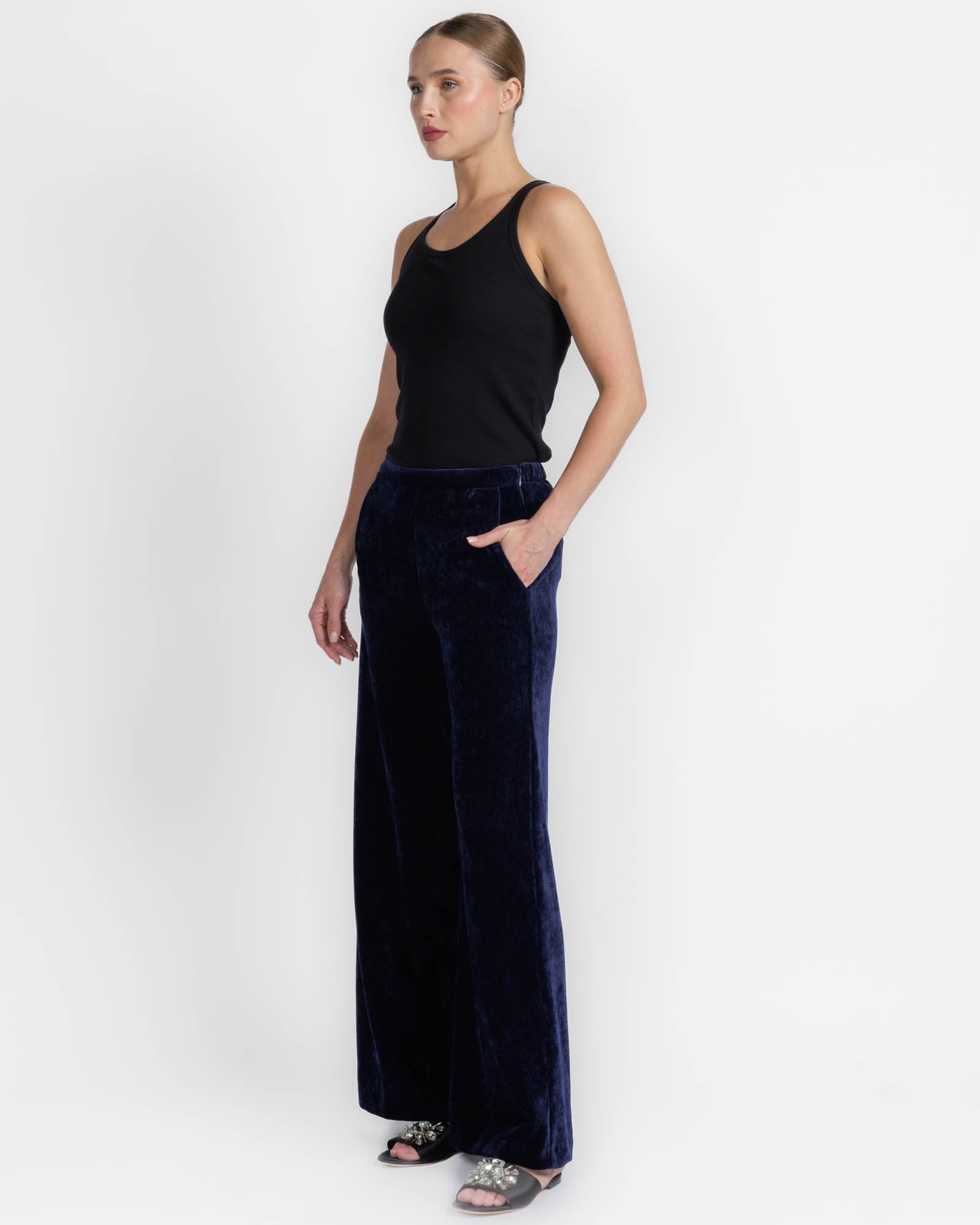 Velvet High Waist Pants