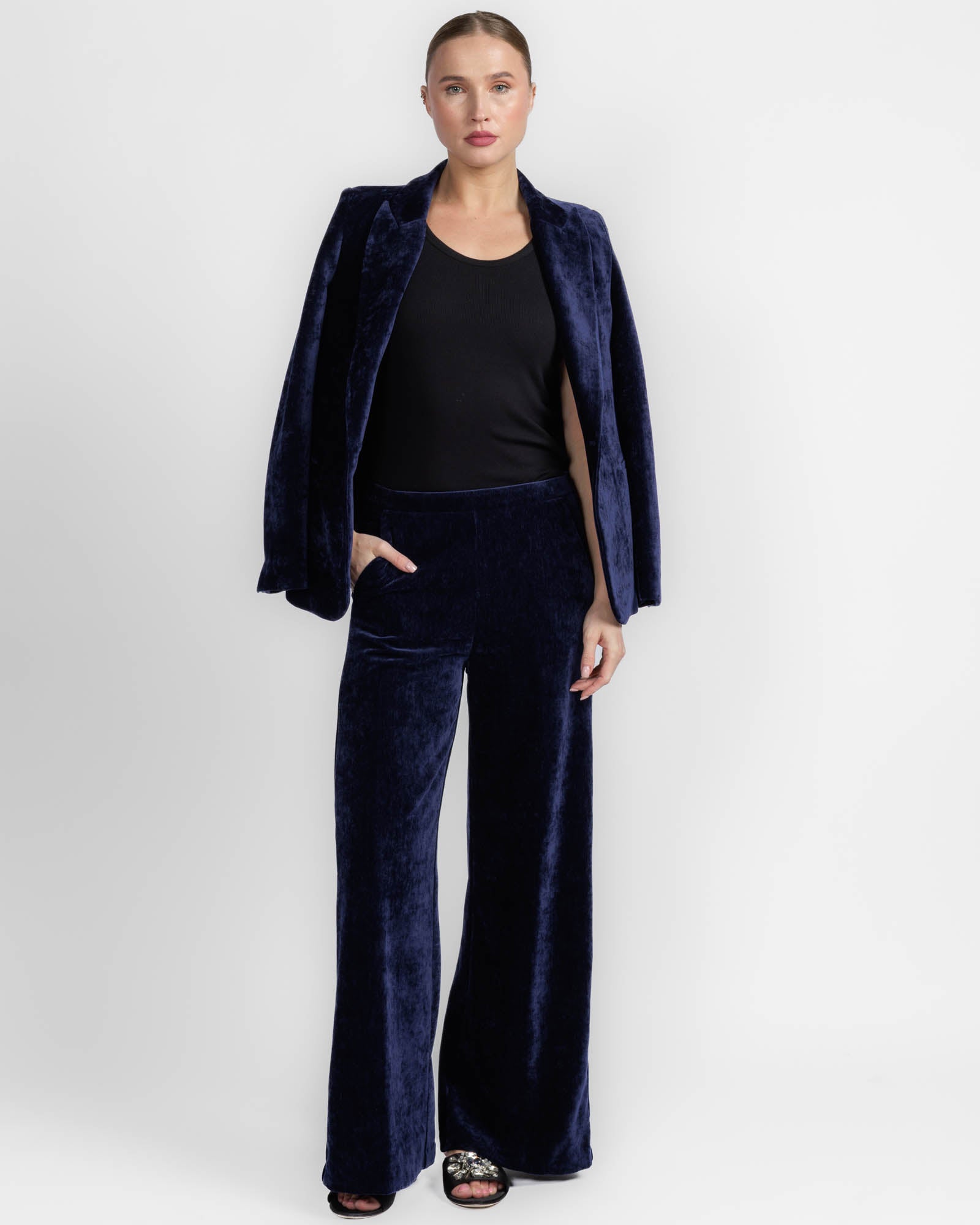 Velvet High Waist Pants