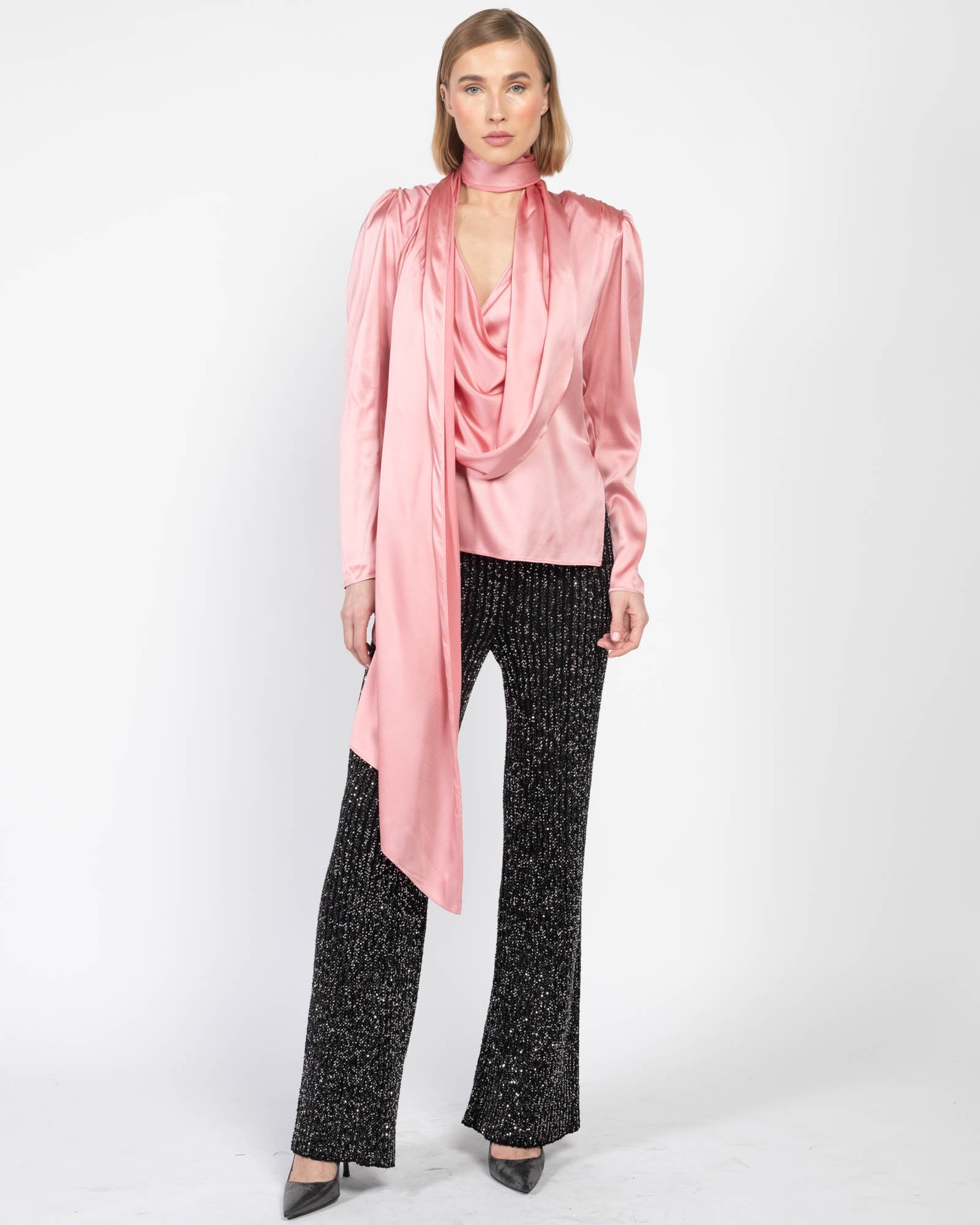 MAGDA BUTRYM Draped Silk Blouse
