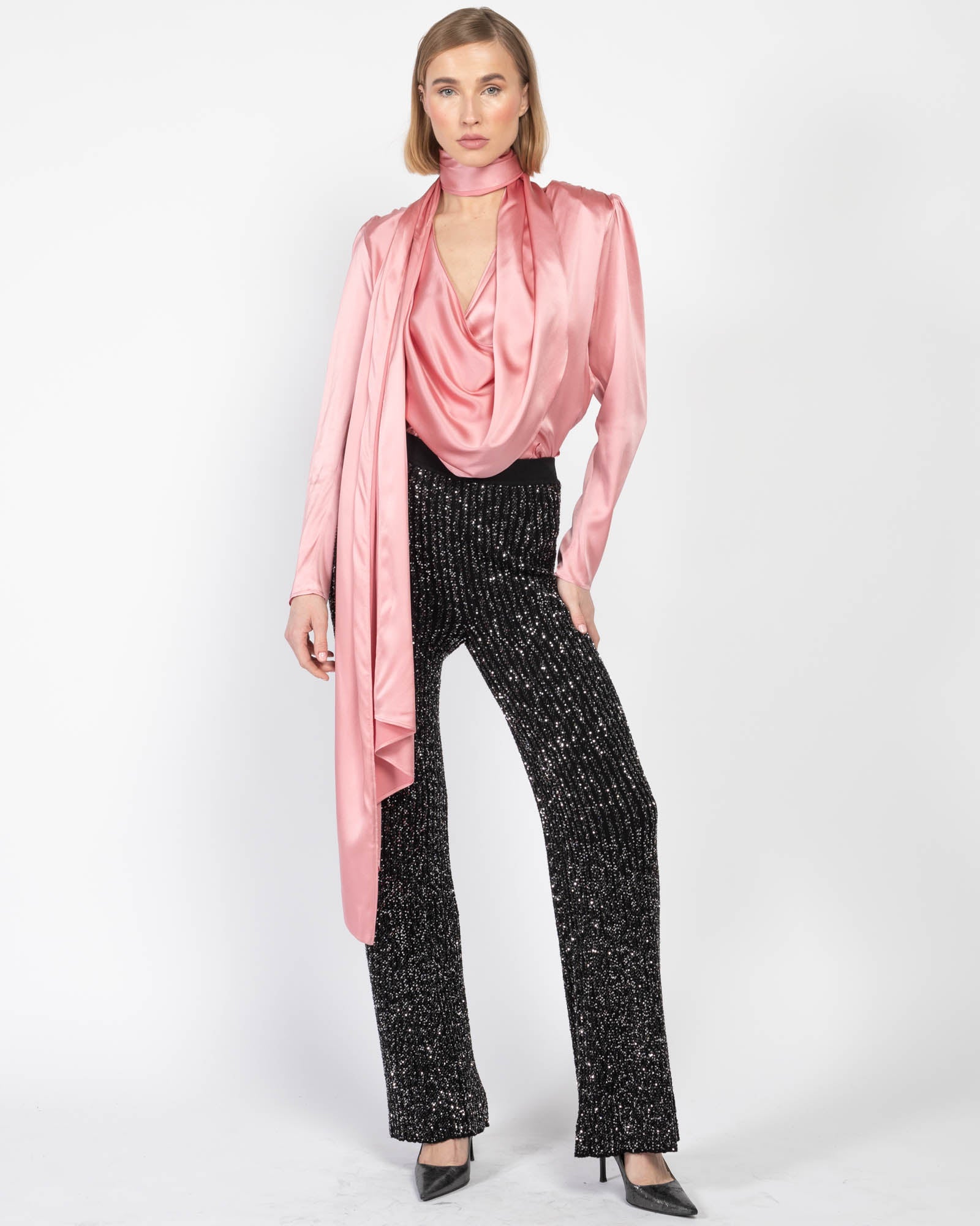 MAGDA BUTRYM Draped Silk Blouse