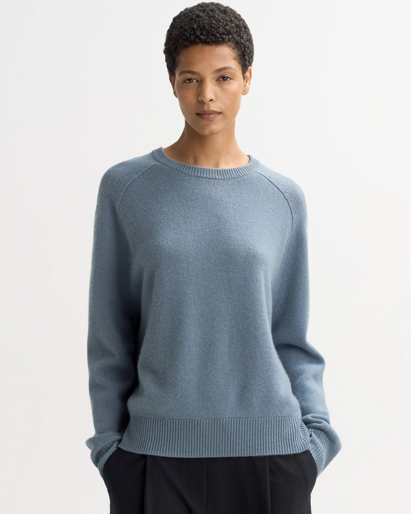 トップス SOFT GOAT Boyfriend Crewneck Knit Boyfriend crewneck - Crewnecks - Greige | Soft Goat