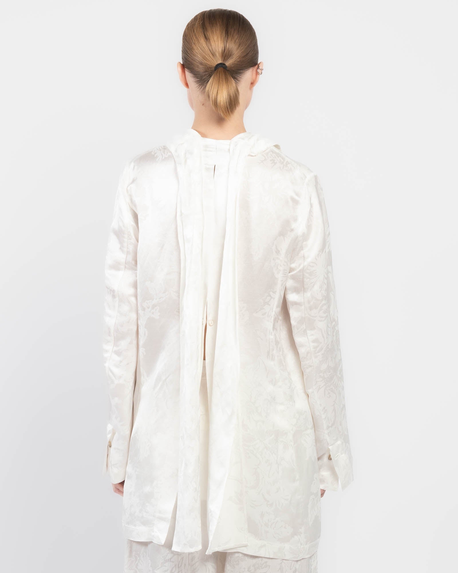 Back Tie Collar Jacket