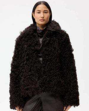 Manteau en cuir Sylvia