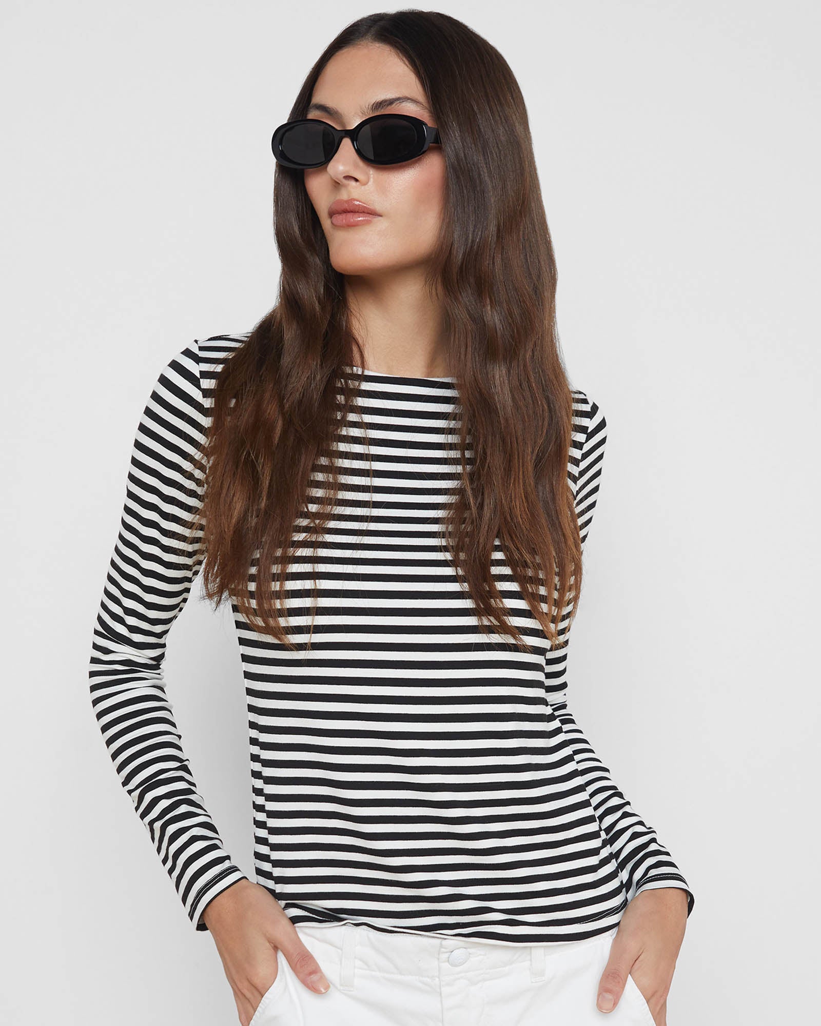 Tess Stripe Manches Longues