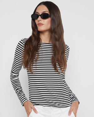 Tess Stripe Manches Longues