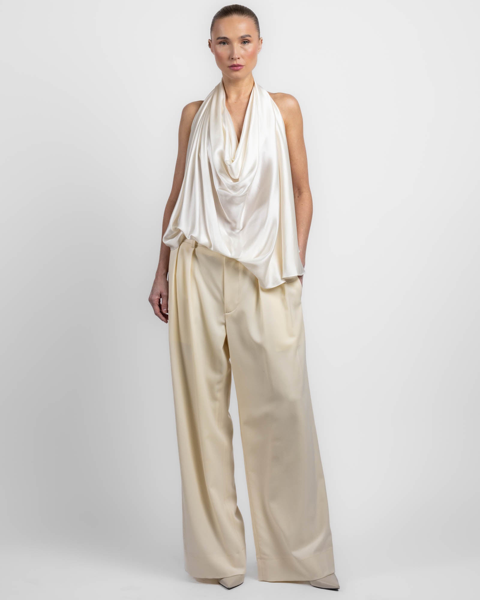 Satin Halter Blouse
