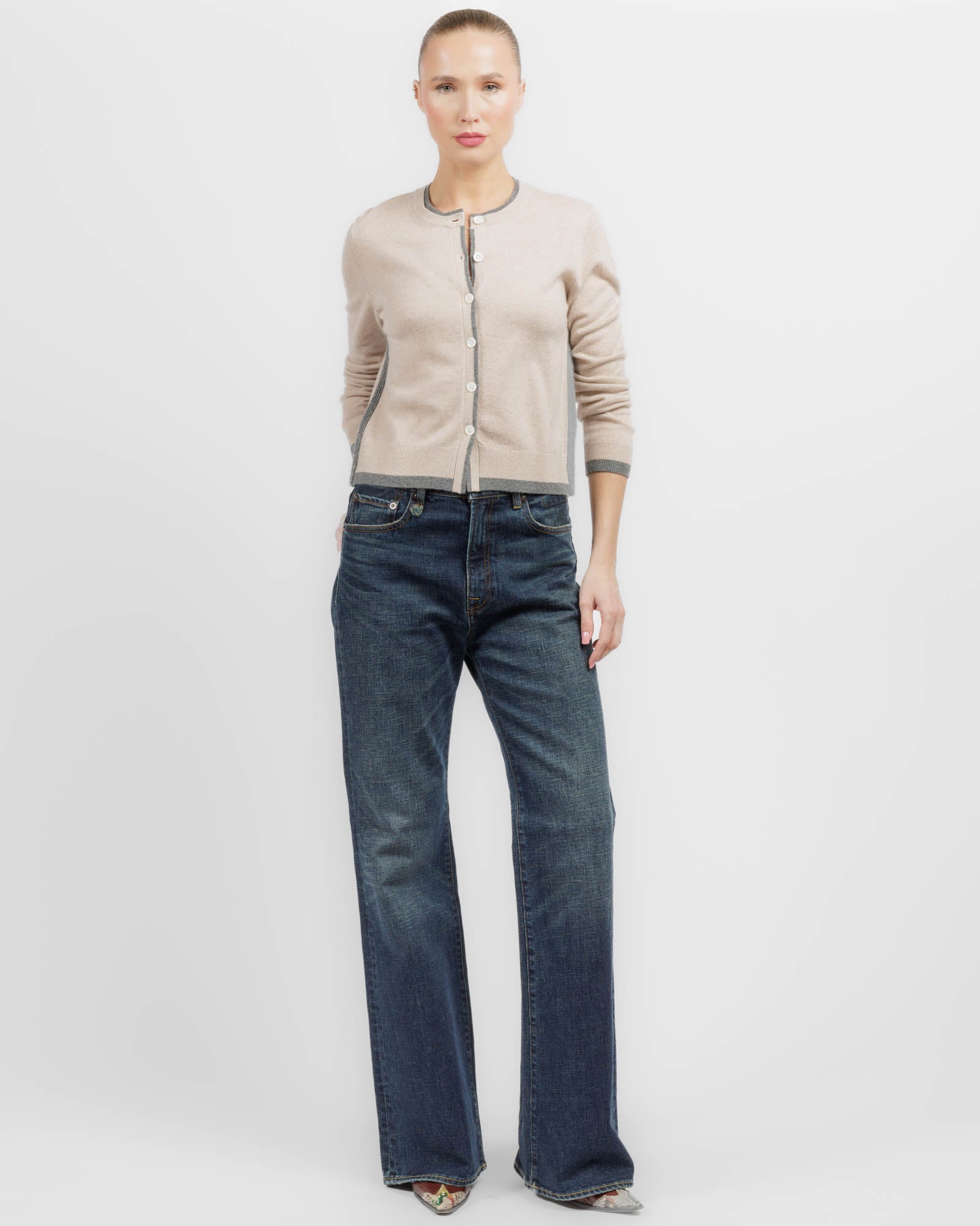 Mock Layered Cardigan