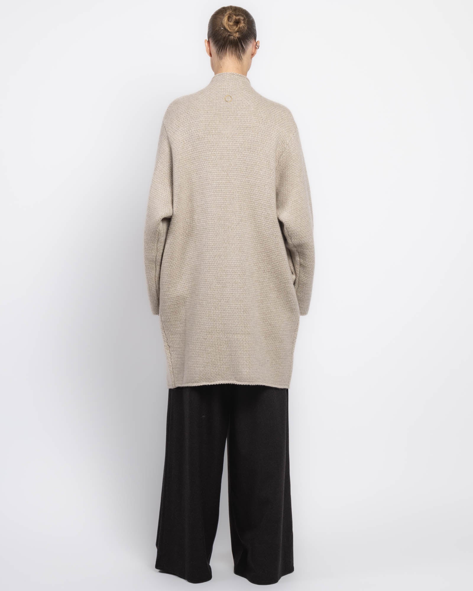 Knit Long Wrap Coat