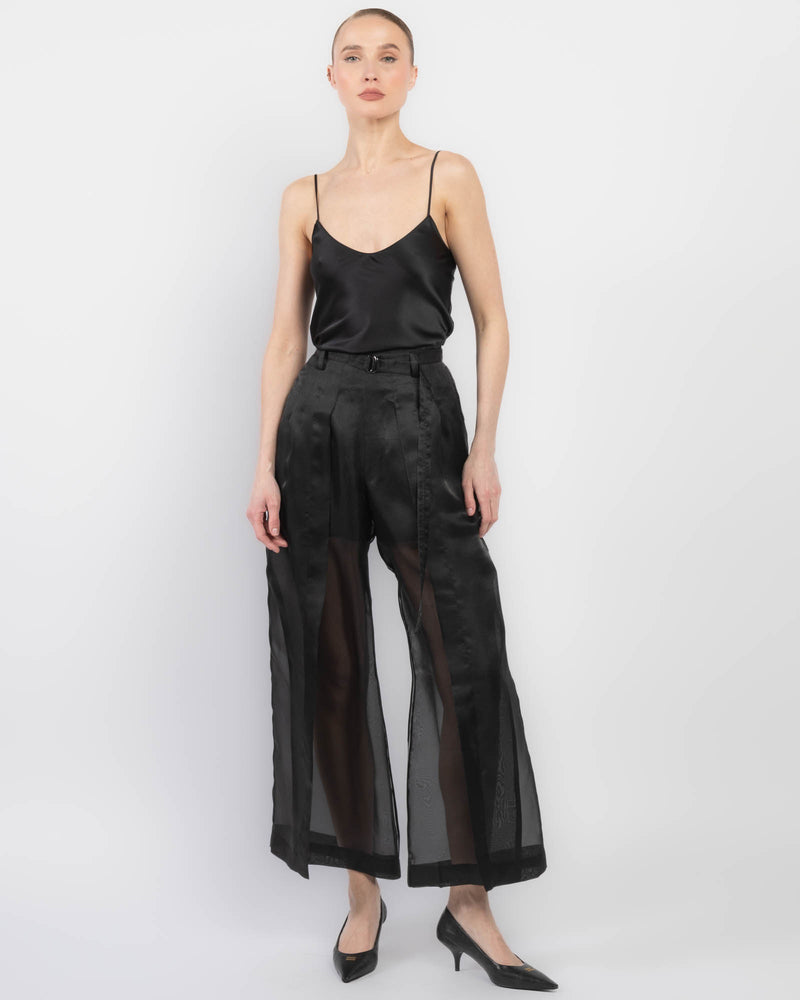 Slit Black Pants