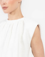 Quilted Waffle Shirt Top