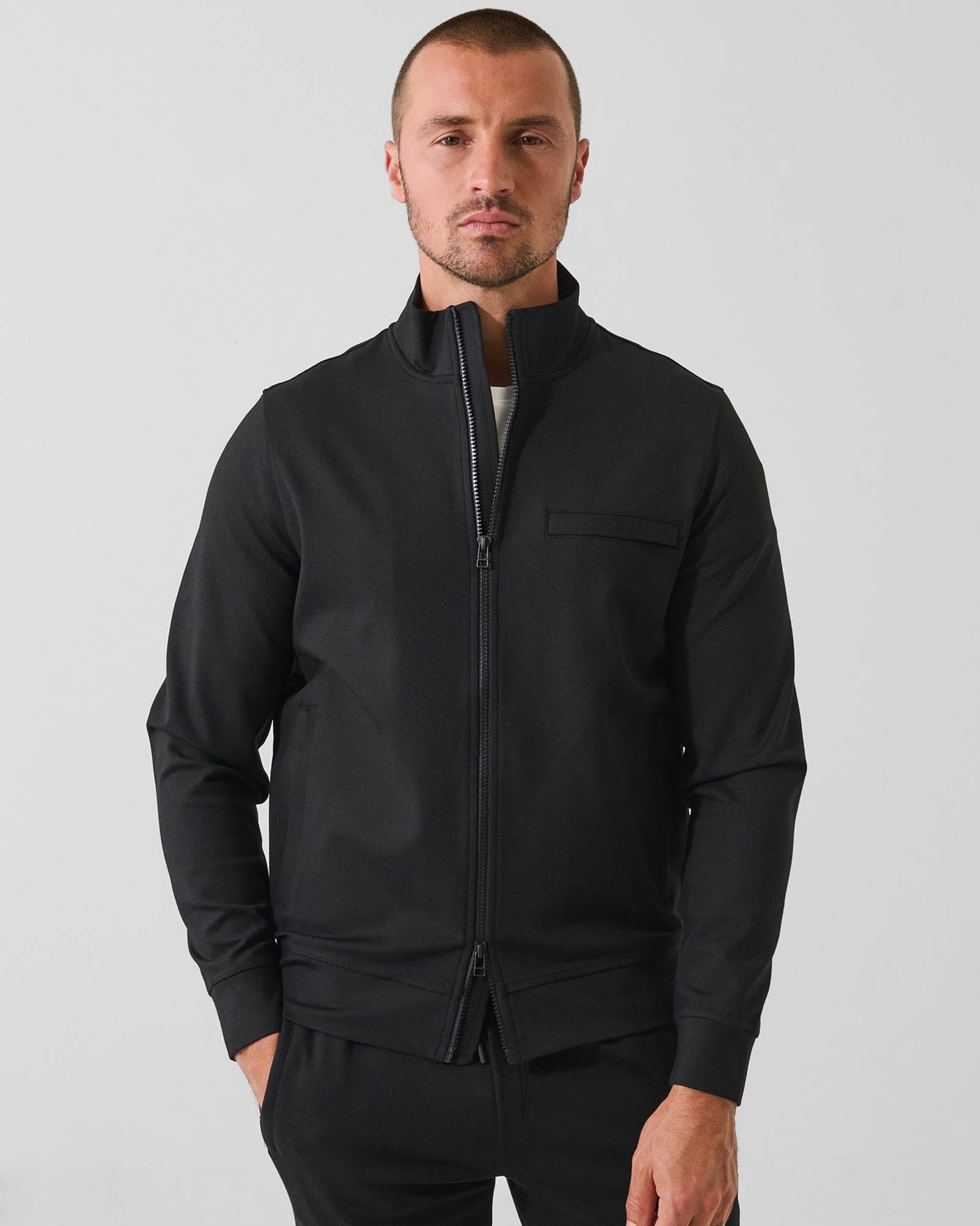 Zip Mock Neck Track Jacket