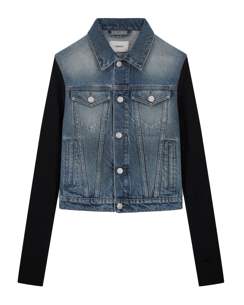 Veste en jean côtelée hybride