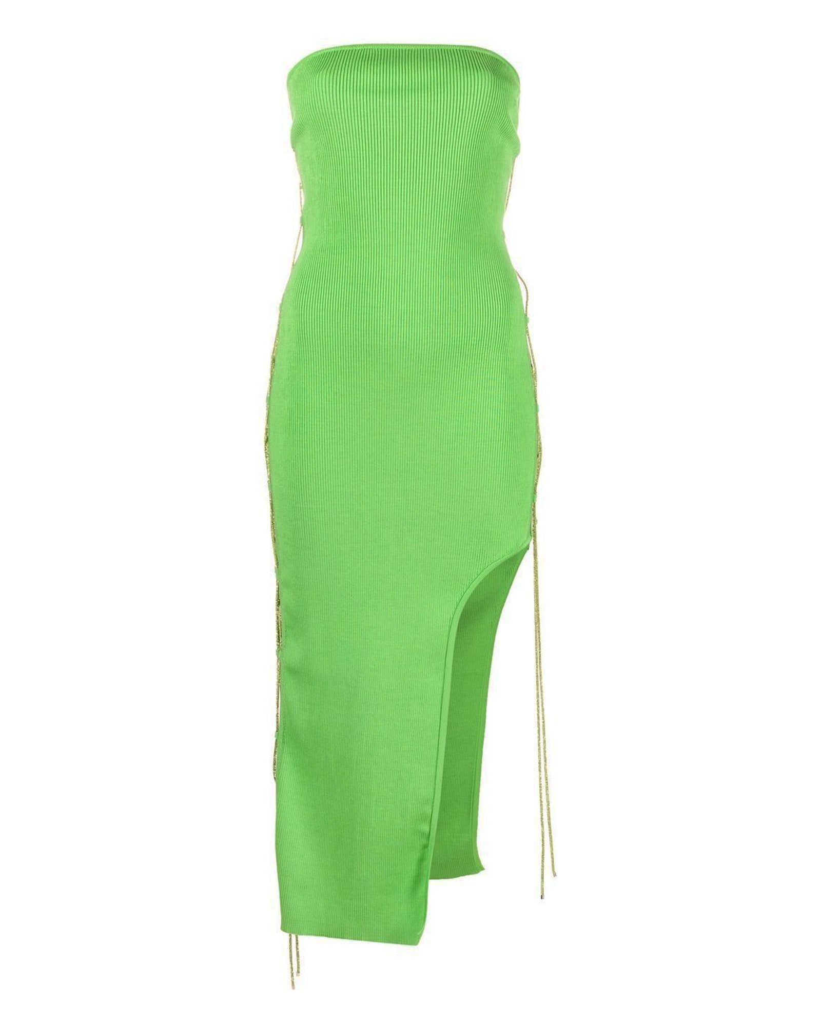 Knit Lace Up Tube Dress