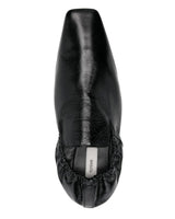 Elastic Leather Loafers