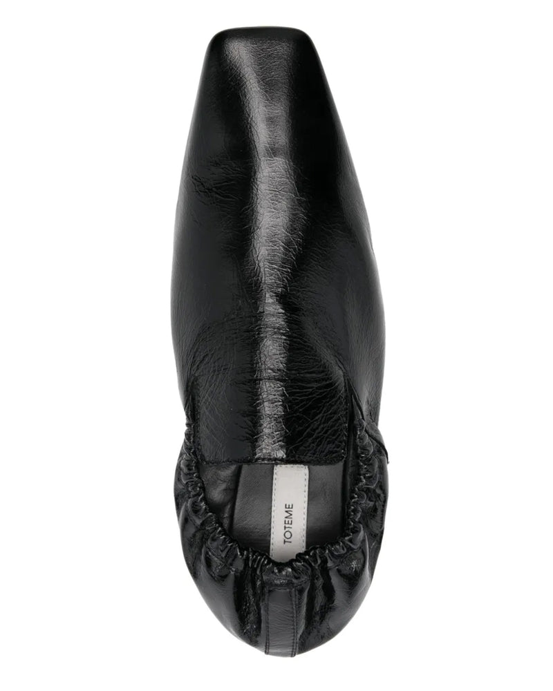 Elastic Leather Loafers