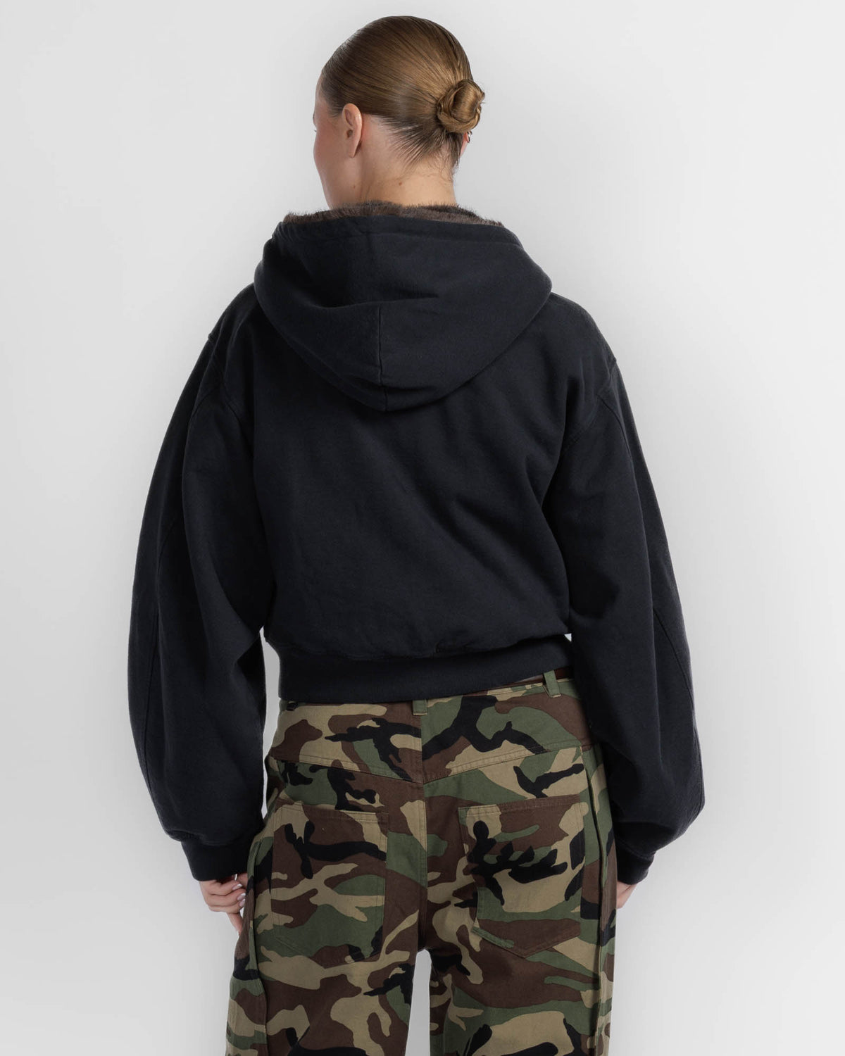 Faux Fur Hood Hoodie