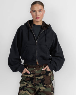 Faux Fur Hood Hoodie