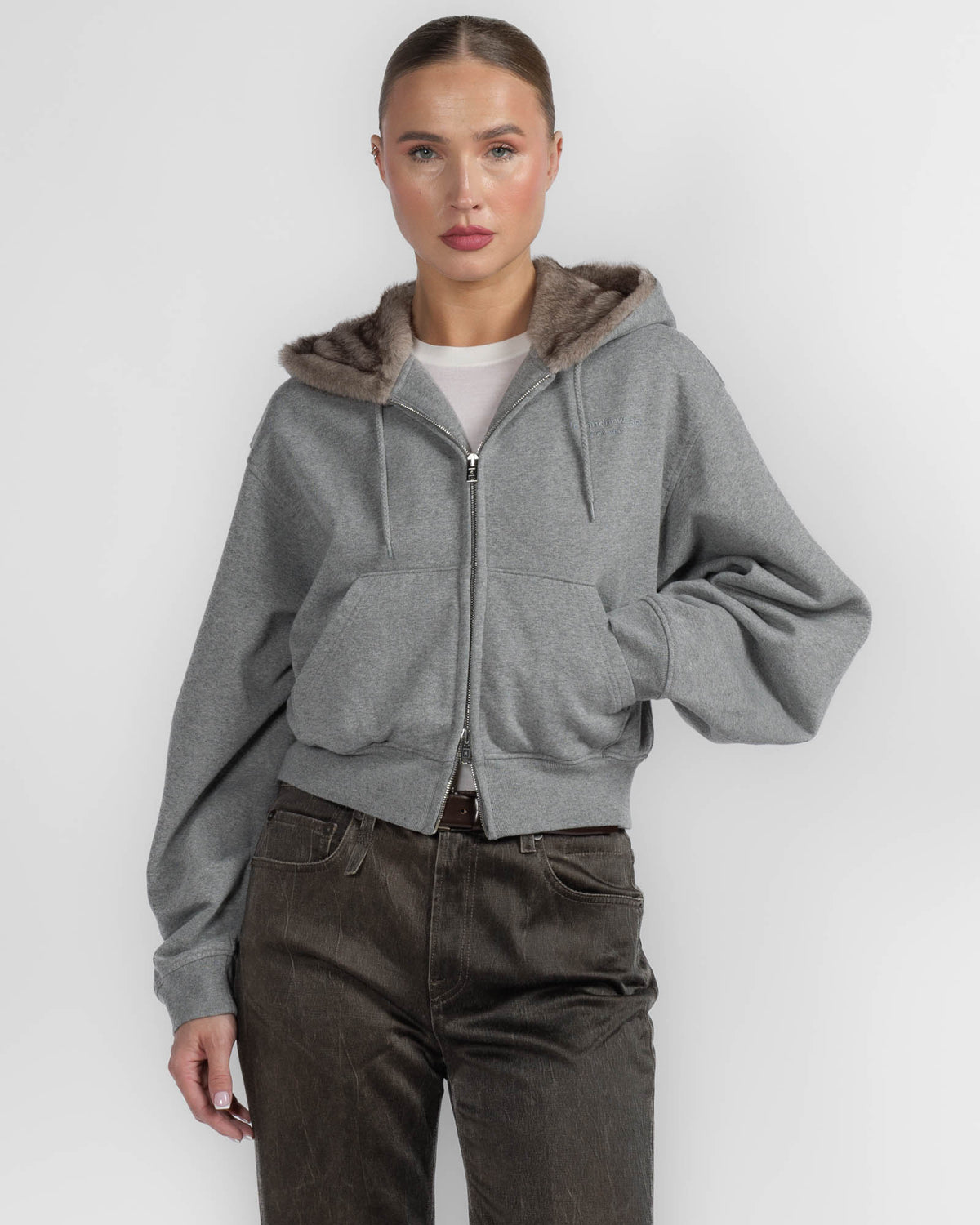 Faux Fur Hood Hoodie