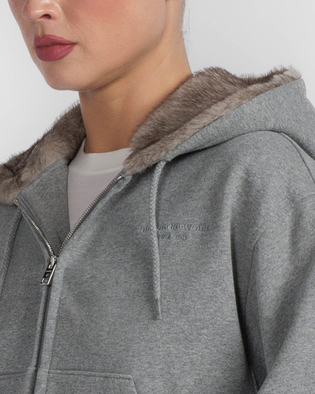 Faux Fur Hood Hoodie