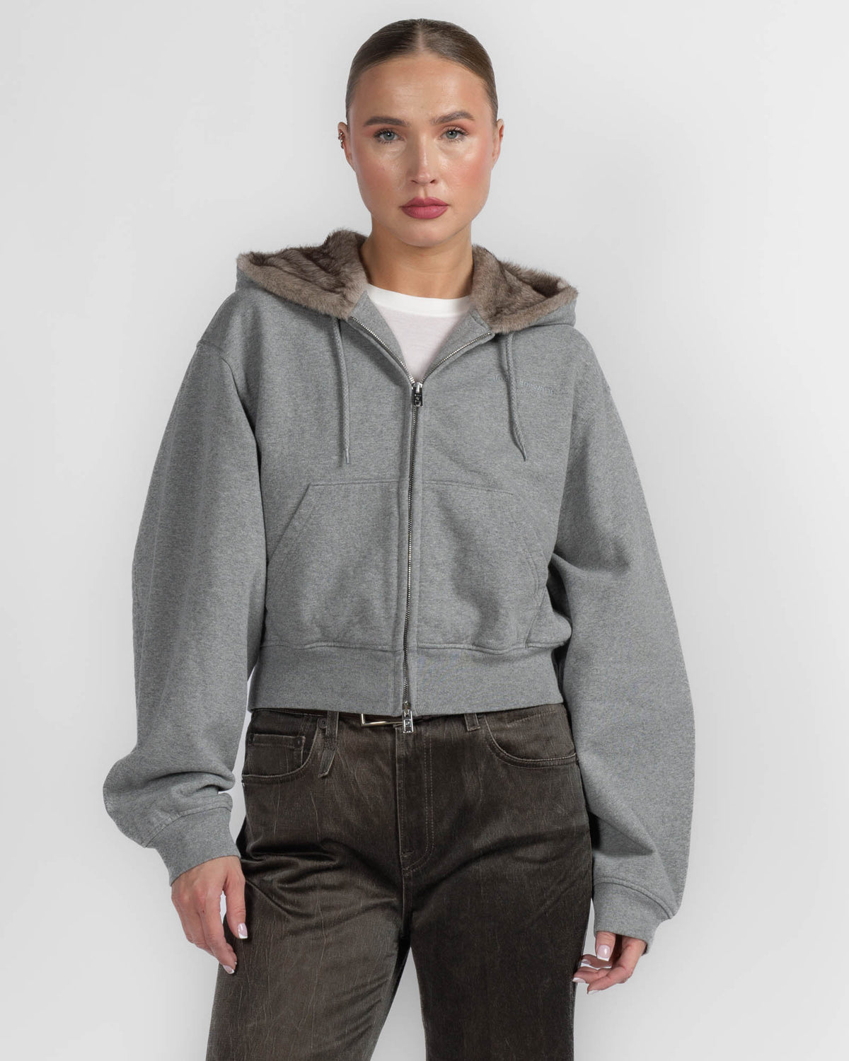 Faux Fur Hood Hoodie