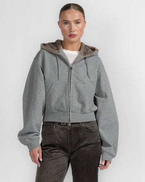 Faux Fur Hood Hoodie