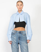 Crop Button Shirt