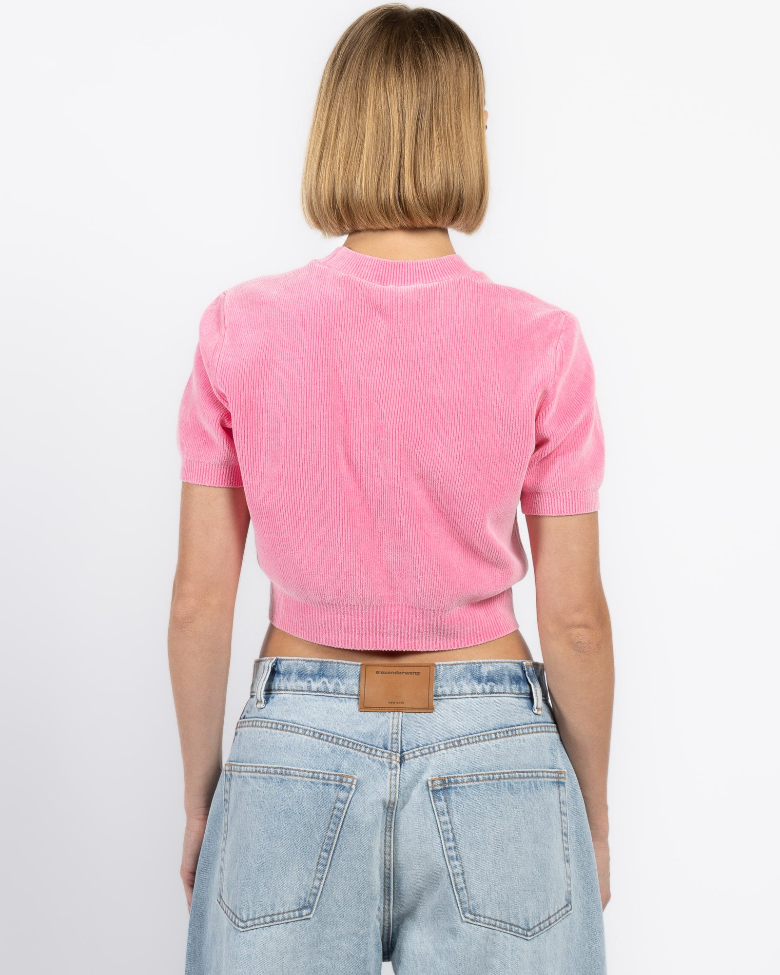 Long Sleeve Cropped Polo Cardigan