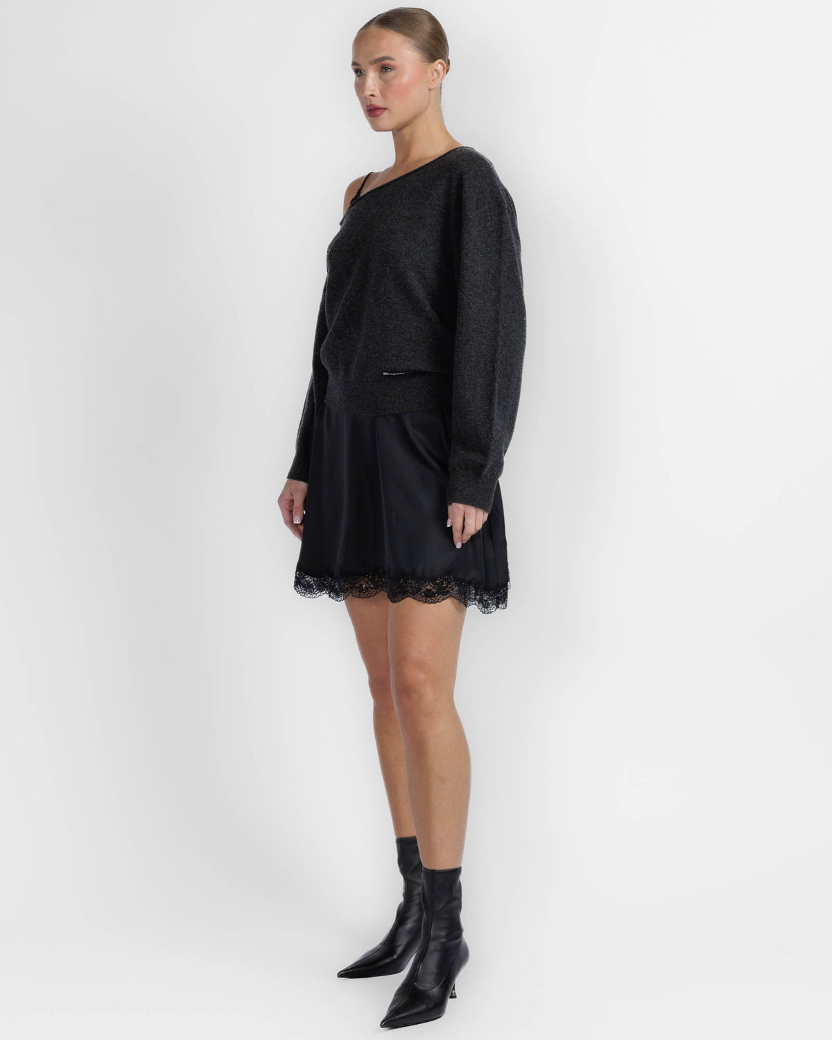 Slip Dress With Long Sleeve Sweater