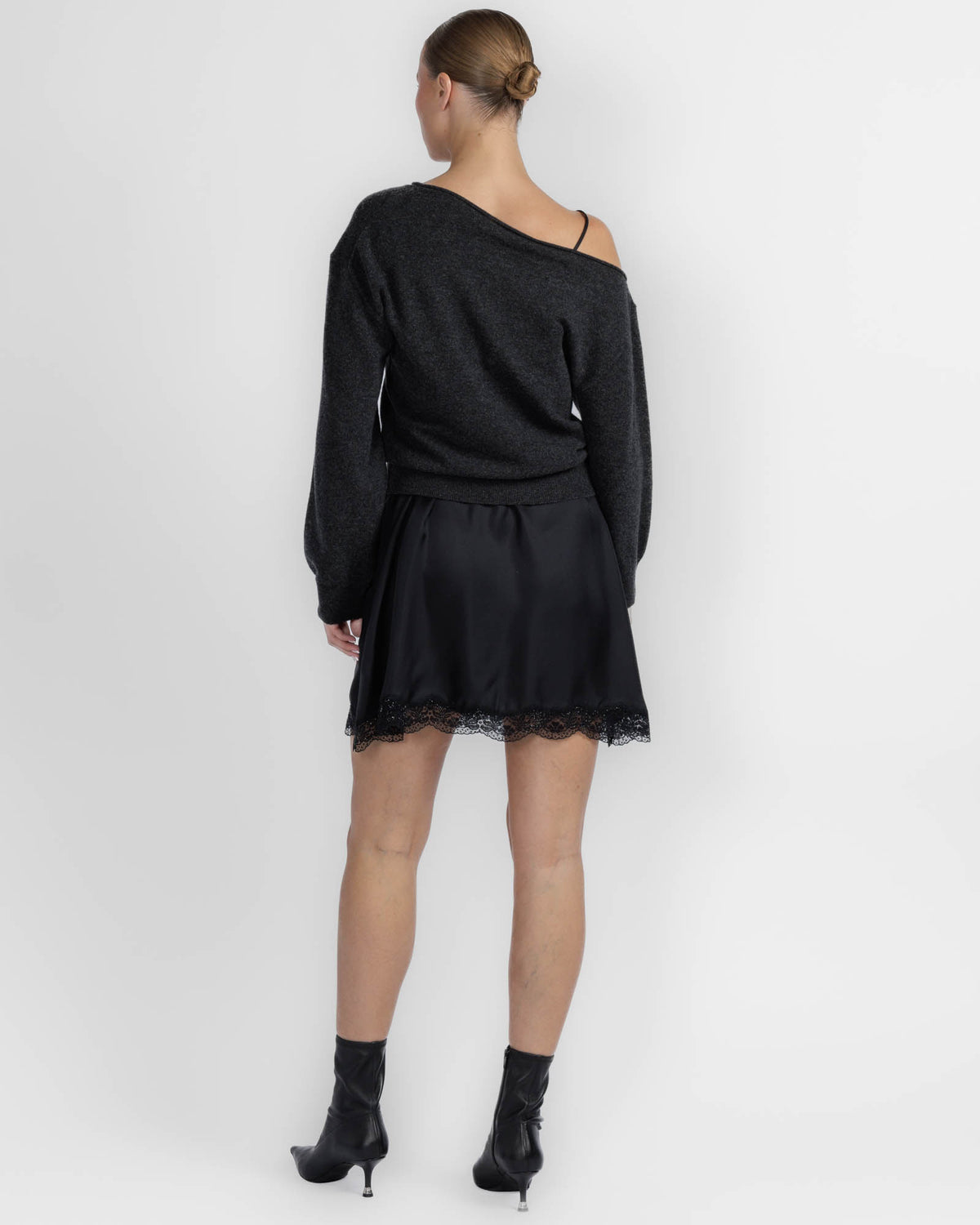 Slip Dress With Long Sleeve Sweater