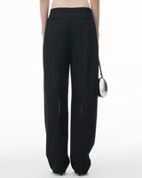 Low Waisted Trousers With Slits