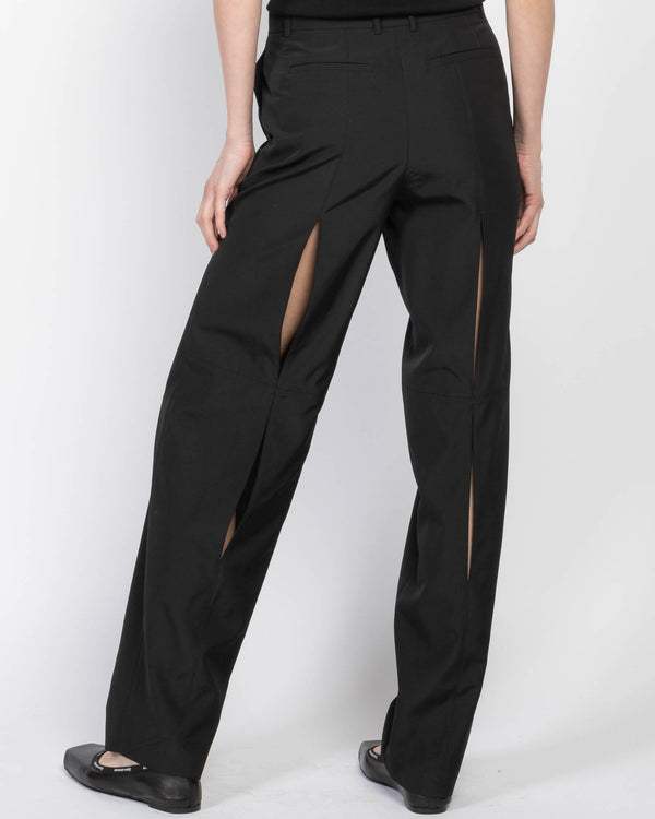 Low Waisted Trousers With Slits