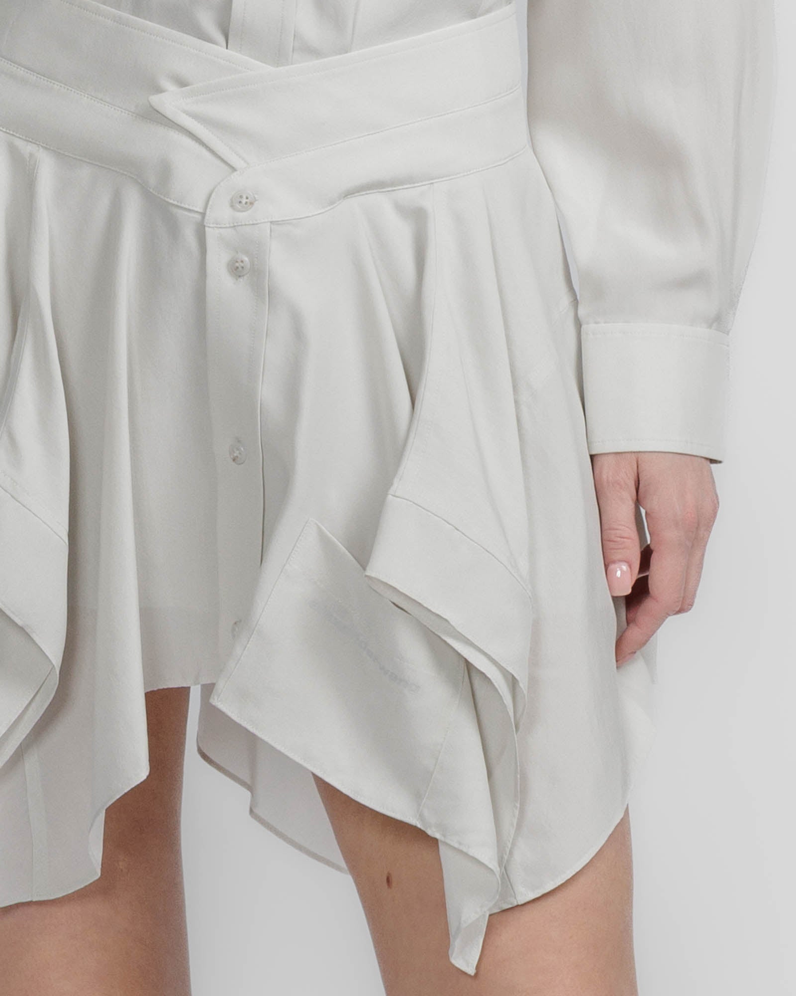 Cut Off Double Shirt Dress