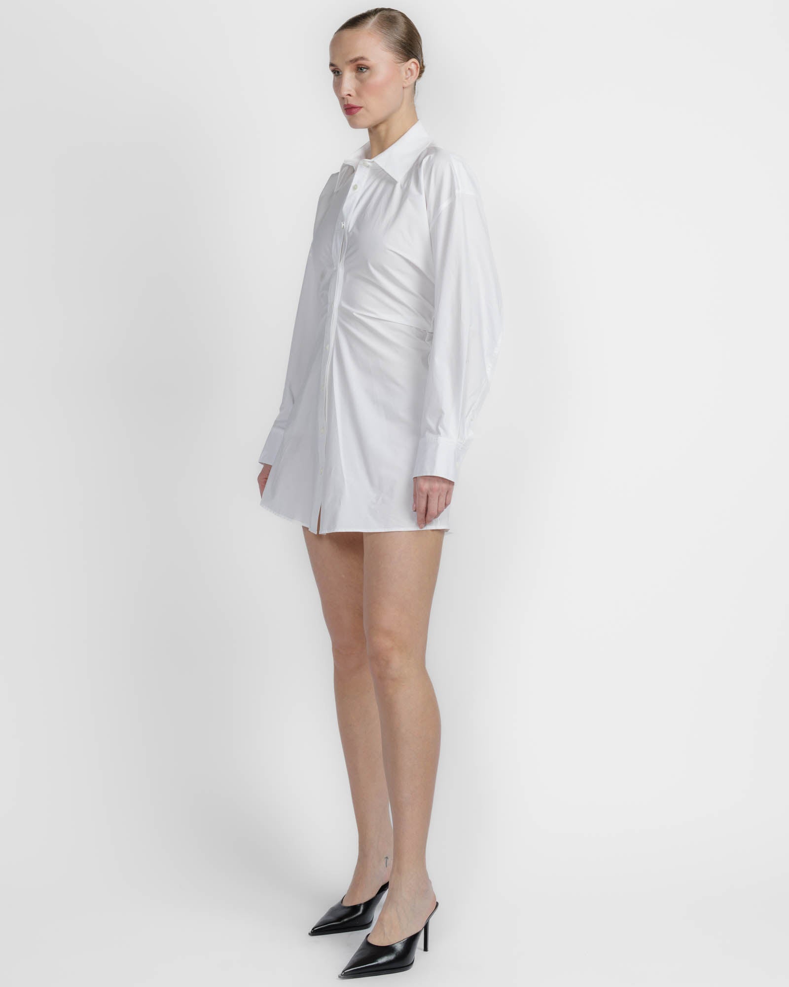 Zip Mini Shirt Dress