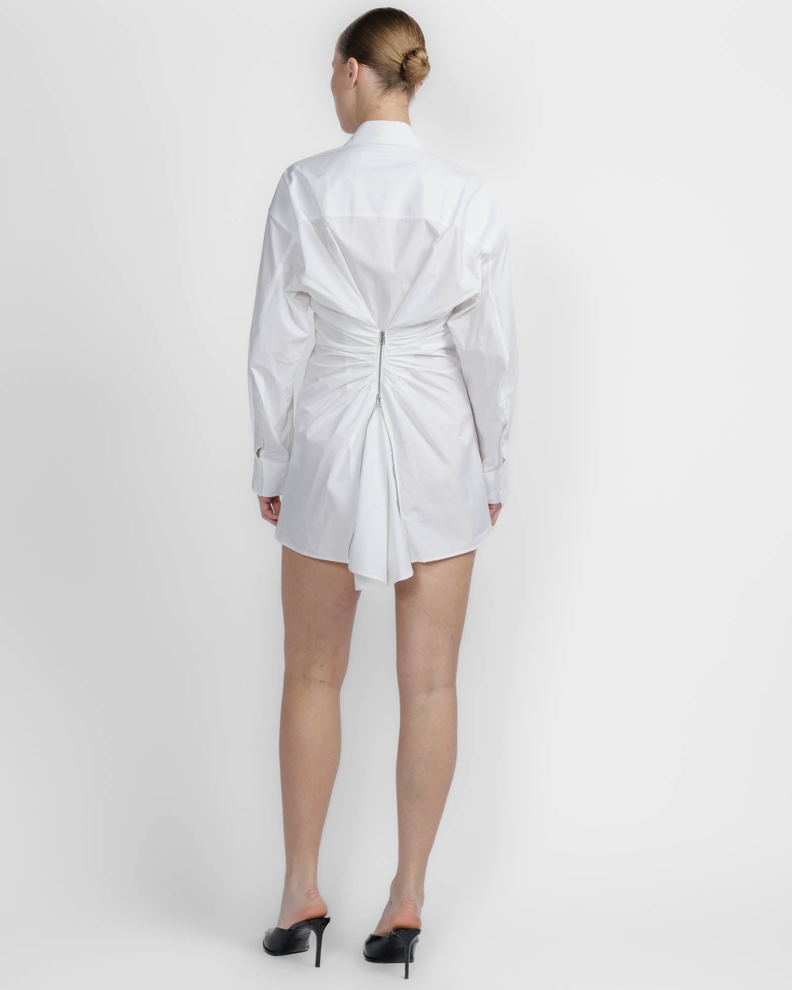 Zip Mini Shirt Dress