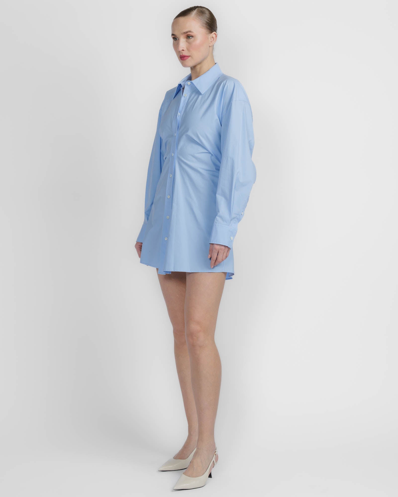 Zip Mini Shirt Dress